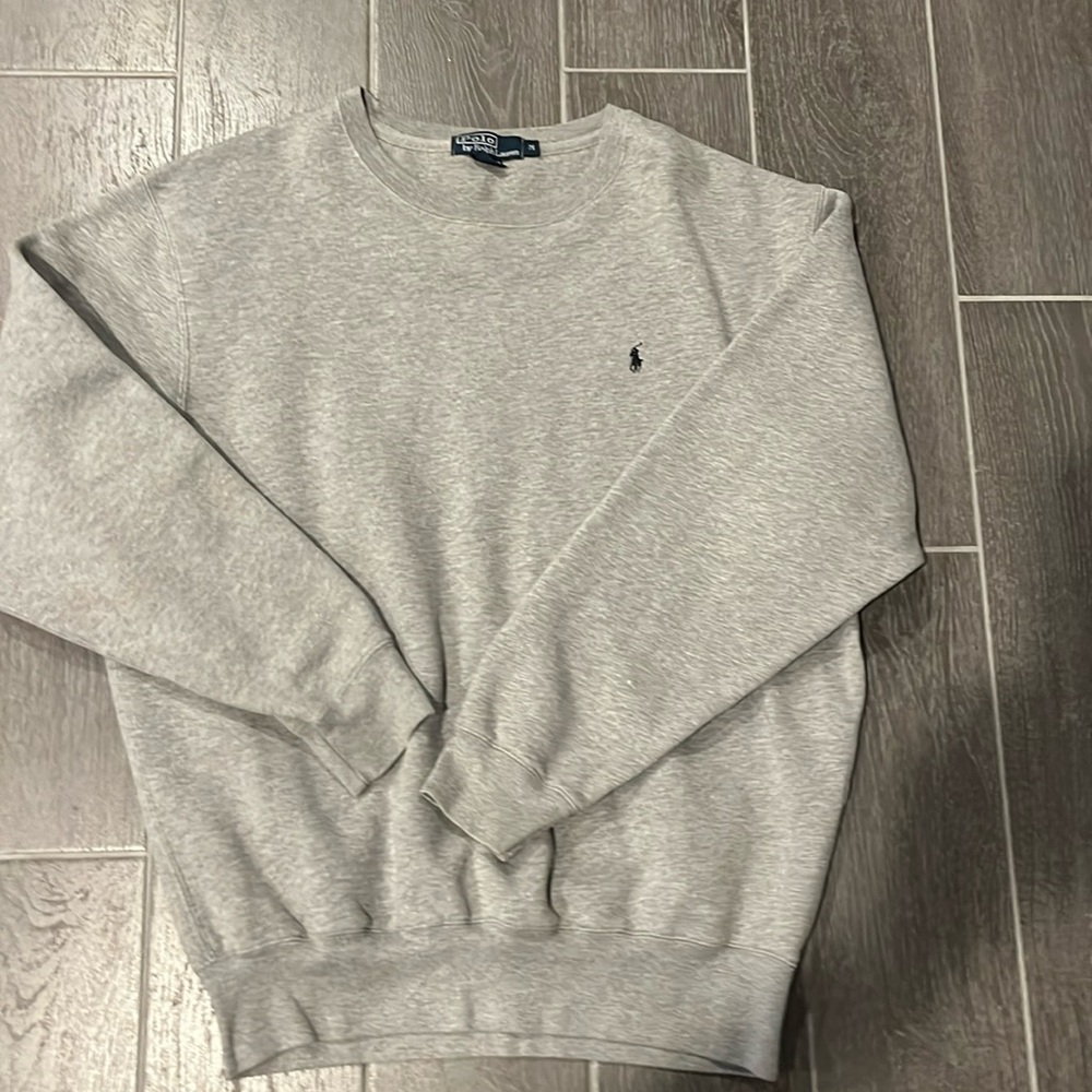 Polo by Ralph Lauren Vintage Heather Gray Crew Neck Sweatshirt